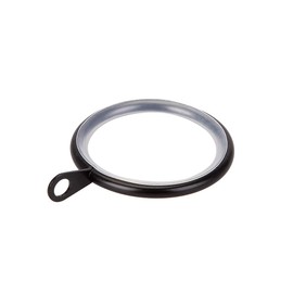 KaiYi Curtain Rings, Silent, Sliding Rings, Inner Diameter: 1.3 inches (34 mm), Curtain Hook Rings, Suitable for Tension Rod up to 1.2 inches (30 mm) Diameter, Black, Pack of 20