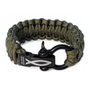 Savior Survival Gear Paracord Bracelet with Stainless Steel Adjustable Shackle