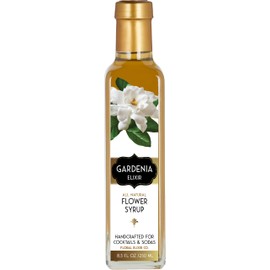 Floral Elixir Co. - All Natural FLOWER Syrup for Cocktails & Sodas, 8.5 oz (Gardenia)