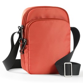 Tibroni Anti-Theft Shoulder Bag Chest Crossbody Bag Men Women Shoulder Bag with Zip Lock, RFID Blocking & Waterproof Sling Bag Bag Small Handbag, orange, simplicity