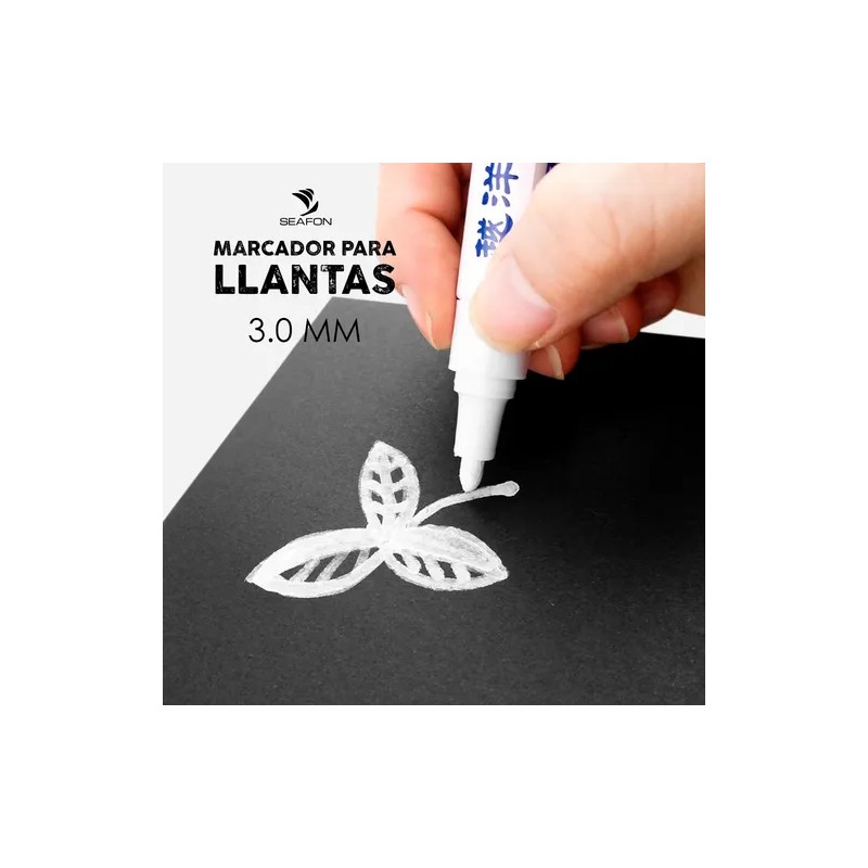 Plumon Bco Pintura Marcador Letras Llantas Moto Carro Llanta
