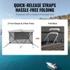 VEVOR 4 Bow / 3 Bow Bimini Tops, Detachable Mesh