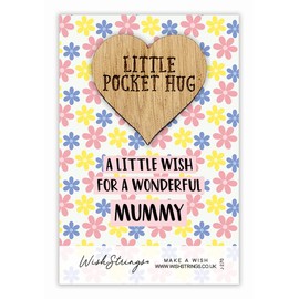 “Wonderful Mummy” Pocket Hug Keepsake Token | Thoughtful Gift for Mum | Perfect for Mother’s Day | Sentimental Gift from Daughter | New Mum Keepsake | Small Love Token