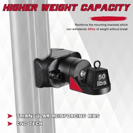 OFFROADTOWN UTV Whip Mounting Bracket Adjustable Whip Light Flag Mount Compatible with Polaris Ranger General Can am Defender Commander Maverick Trail/ Sport for Pro fit Cage