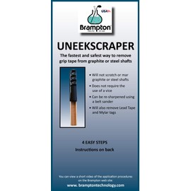 Brampton Uneekscraper Golf Grip Tape Remover - Perfect for Regripping Graphite and Steel Shafts – Fastest Way to Remove Tape