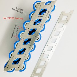 SUIDI 21700 Nickel Strip 2p 0.15x27.5x21.5mm(2M) for Li Cell Battery Welding,Pure Nickel Strip Offset Nickel Strips for Battery Welding 21700