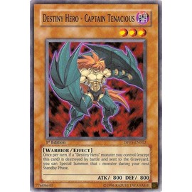 Yu-Gi-Oh! - Destiny Hero - Captain Tenacious (DP05-EN002) - Duelist Pack 5 Aster Phoenix - 1st Edition - Common