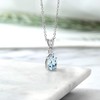 Gem Stone King 925 Sterling Silver Sky Blue Aquamarine and