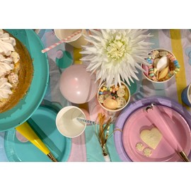 Beautiful Balloons 40 x Pastel Rainbow Ice Cream Shade 9" Paper Party Plates