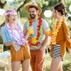 50pc Collares Hawaianos Flores Batucada Tropical Boda Fiesta