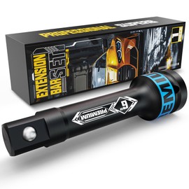 KIRXST 3/4" Impact Socket Extension Bar, Drive Extension Bar 150 mm CR-V Steel Wrench Extender for Manual Pneumatic Torque Wrench