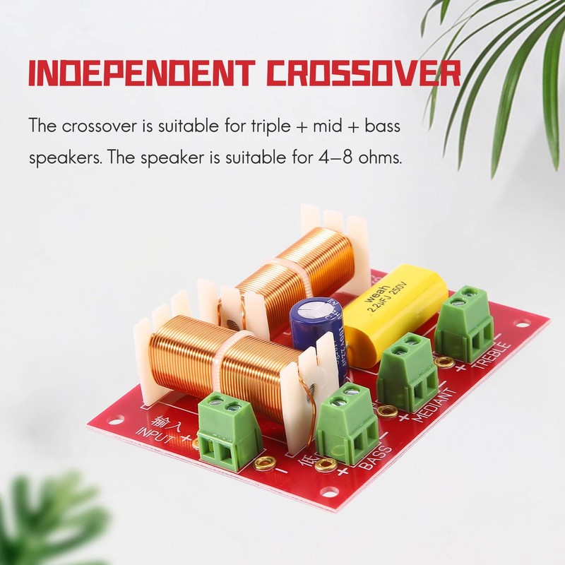Iegefirm 2 Pieces 200 W 3 Way Audio Speaker Crossover