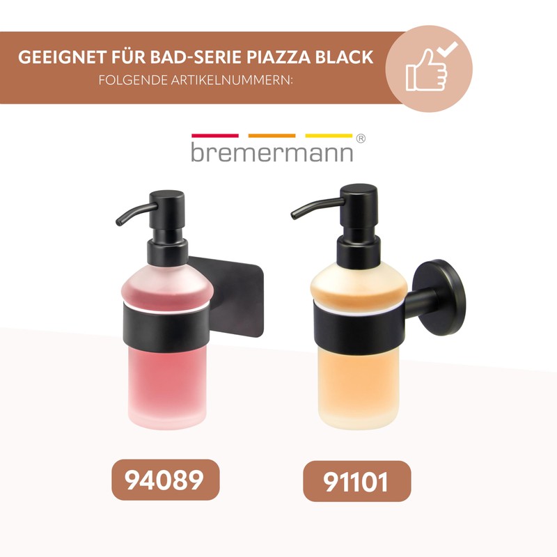 bremermann Bathroom Series Piazza Black Replacement Soap Dispenser Pump Head