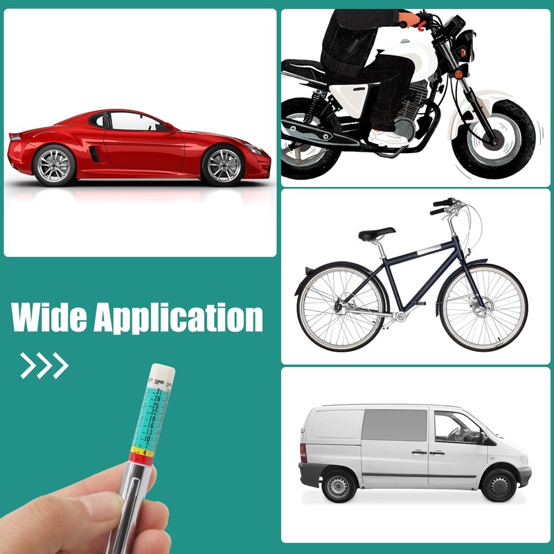 Tire Tread Depth Gauge WorthPlanet 2 PCS Two-Sided Color Coded