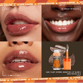 NYX PROFESSIONAL MAKEUP Duck Plump High Pigment Lip Gloss, Lip Plumper Gloss with Spicy Ginger - Onyxpected