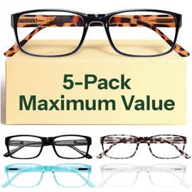 Gaoye 2.25 Professional Reading Glasses for All Day - Computer Readers with Blue Light Protection - Value Pack