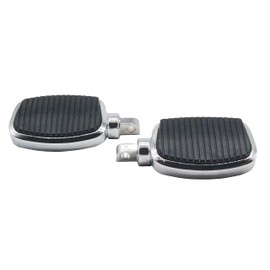 YHMOTO Motorcycle Mini Board Rider Floorboards Passenger Footpegs with Anti-Slip Rubber Universal for Harley Davidson Touring Street Glide Road King Electra Sportster Dyna Softail (Chrome)