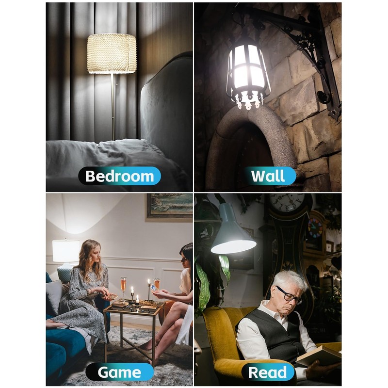 Jensense Edison Bulbs 6W E26 LED Bulb 60 Watt Equivalent,
