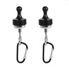 Seekdem SD-MGLH01BK-2P Lantern Hook, For Tents, Tarps, Etc., Magnet, Carabiner, Black, Set of 2