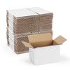 SPEPLA 6x4x4 Shipping Boxes Set of 40, White Corrugated Cardboard