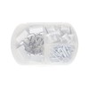 eBuyGB Pack of 1 Stationery Accessory Set, Transparent White