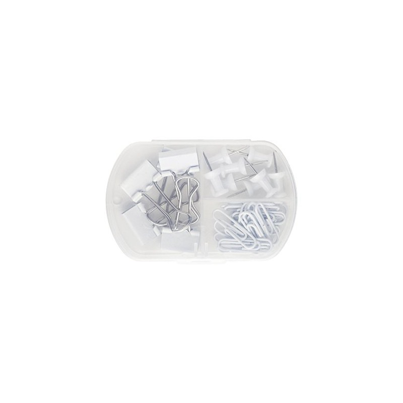 eBuyGB Pack of 1 Stationery Accessory Set, Transparent White