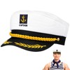 BESTOYARD Gorra capitán Adulto Yate Barco Navegante Capitán Traje Sombrero