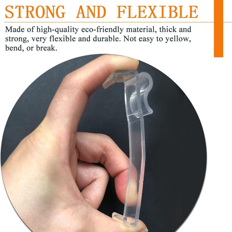 3 Inch Valance Clips, Clear Plastic Valance Clips for Horizontal