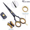 4KBLADES Barber Hair Cutting Scissors Shears | Stainless Steel Razor
