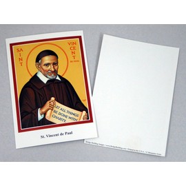 St. Vincent de Paul Holy Card - Set of 100