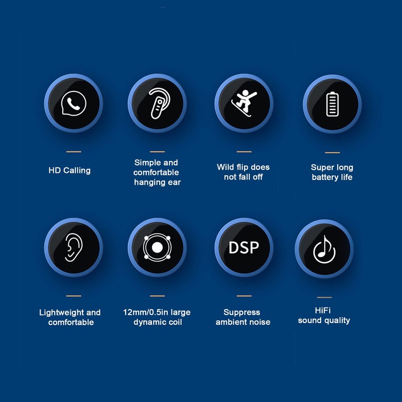 Bewinner Bluetooth Earpiece, Wireless Handsfree Noise Cancelling Single Ear Bluetooth