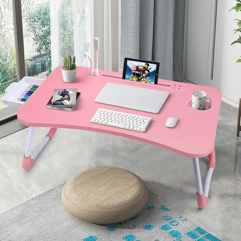 Slendor Lap Desk with Tablet Slot, Foldable Laptop Table with
