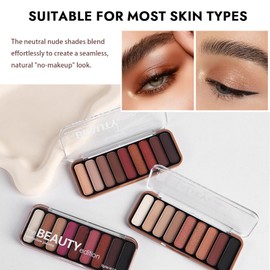 9-Color Matte Eyeshadow Palette with Blushes, Highlighter & Contour – All-in-One Makeup Kit for Women, Smooth & Blendable Formula, Travel-Ready for Natural to Smokey Day-to-Night Looks