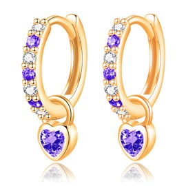 Silver Thunder Earrings, Women's, High Quality Zirconia, Birthstone, Hoop, Swaying, Hypoallergenic, 925 Silver, Stylish, Adult, Popular Accessory, Birthday, Wedding, Anniversary, Mother's Day, Gift