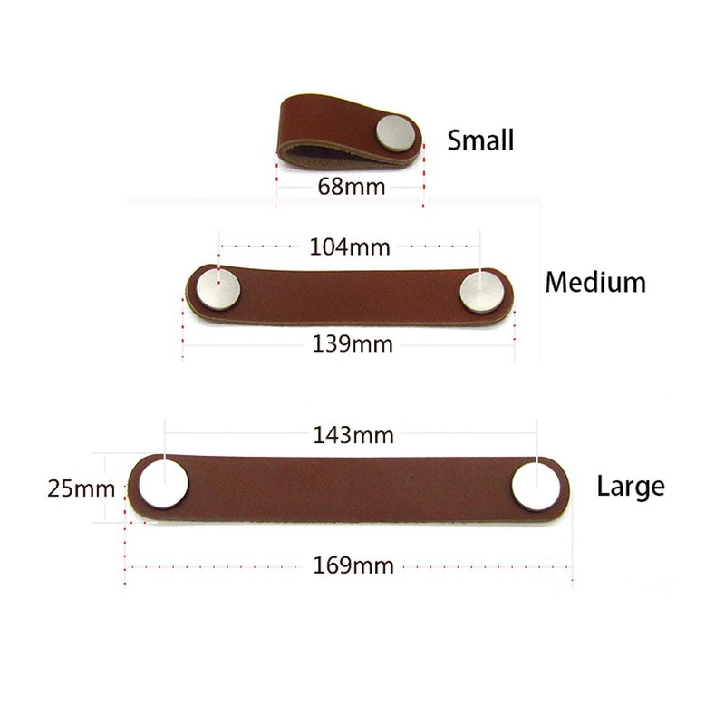 6pcs Leather Furniture Door Handle Modern Europe Style Pull Handle