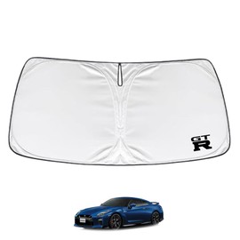 SAWAKAKI Nissan GT-R R35 Series Special Design, Sunshade for Windshield with Logo Sun Protection, Heat Protection, Heat Protection, Sun Protection, Heat Protection, Compact Storage
