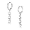 ALEXCRAFT Drop Earrings Gold Silver 925 Hanging with Zirconia Dangle