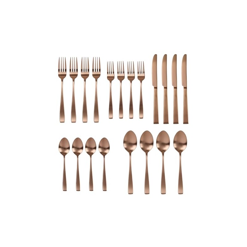 Godinger 20‑Piece Stainless Steel Silverware Set, Flatware Utensil Set for