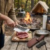 KOFERY Hand Forged Serbian Cleaver for Outdoor Kitchen & Meat