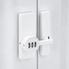 INIRET White 180 Degree Black Barn Door Lock,Mechanical Password Lock,3