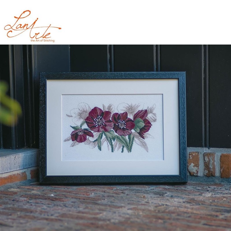 Lanarte Hellebores Cross Stitch Kit