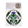 Winged Heart Static Window Cling in a Thistle Nouveau Design