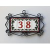Daniella-M6 Spanish Hand-painted Green With Red Number Tiles With 3,4,5