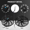 JDMSPEED New Universal Slim 16" Inch 12V Pull 1500 CFM