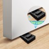 Black Rubber Door Stopper Wedge 20 Pack, Doorstop for Bottom