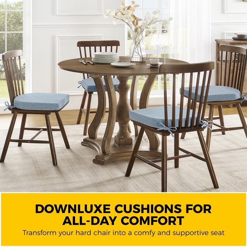 downluxe Indoor Chair Cushions for Dining Chairs, Soft and Comfortable