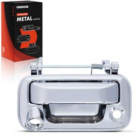 A-Premium Upgraded Metal Tailgate Handle Latch - Compatible with Ford F150 2008-2014, F250 F350 F450 F550 Super Duty Lobo 2008-2015 - Chrome Handle w/Camera Hole & Keyhole, Replace# 8L3Z9943400ACHMT