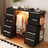 LUMTOK 2-in-1 Dresser with Hanging Rack, 10 Drawers Dresser for