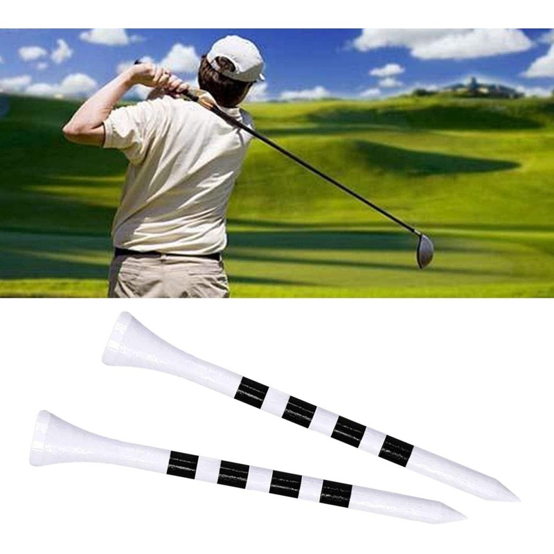 GAIVEK 100 Pcs Natural Wood/Bamboo Golf Tees 70mm, Durable Biodegradable