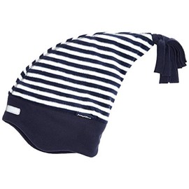 Playshoes Boy's Warme Kinder Fleece-zipfelmütze Maritim Hat, Blue (Marine/weiß 171), 55